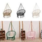 Ring Cotton Rope Hanging Chair Iron Woven with 200kg, Wood - product gallery image 23