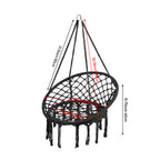 Ring Cotton Rope Hanging Chair Iron Woven with 200kg, Wood - product gallery image 3