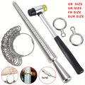 Ring Mandrel Kit Finger Gauge Sizer Circle with Metal - Black option