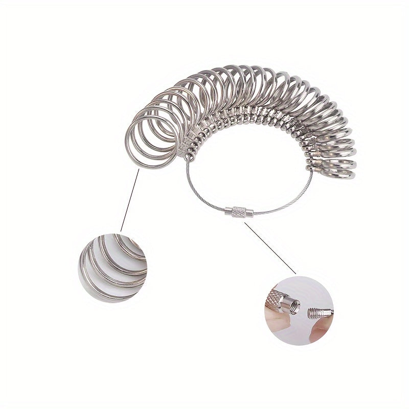 Ring Mandrel Kit Finger Gauge Sizer Circle with Metal - product gallery image 4