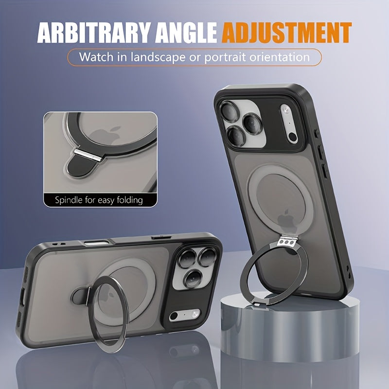 Ring Matte Magnetic Holder iPhone Case Large with Wireless