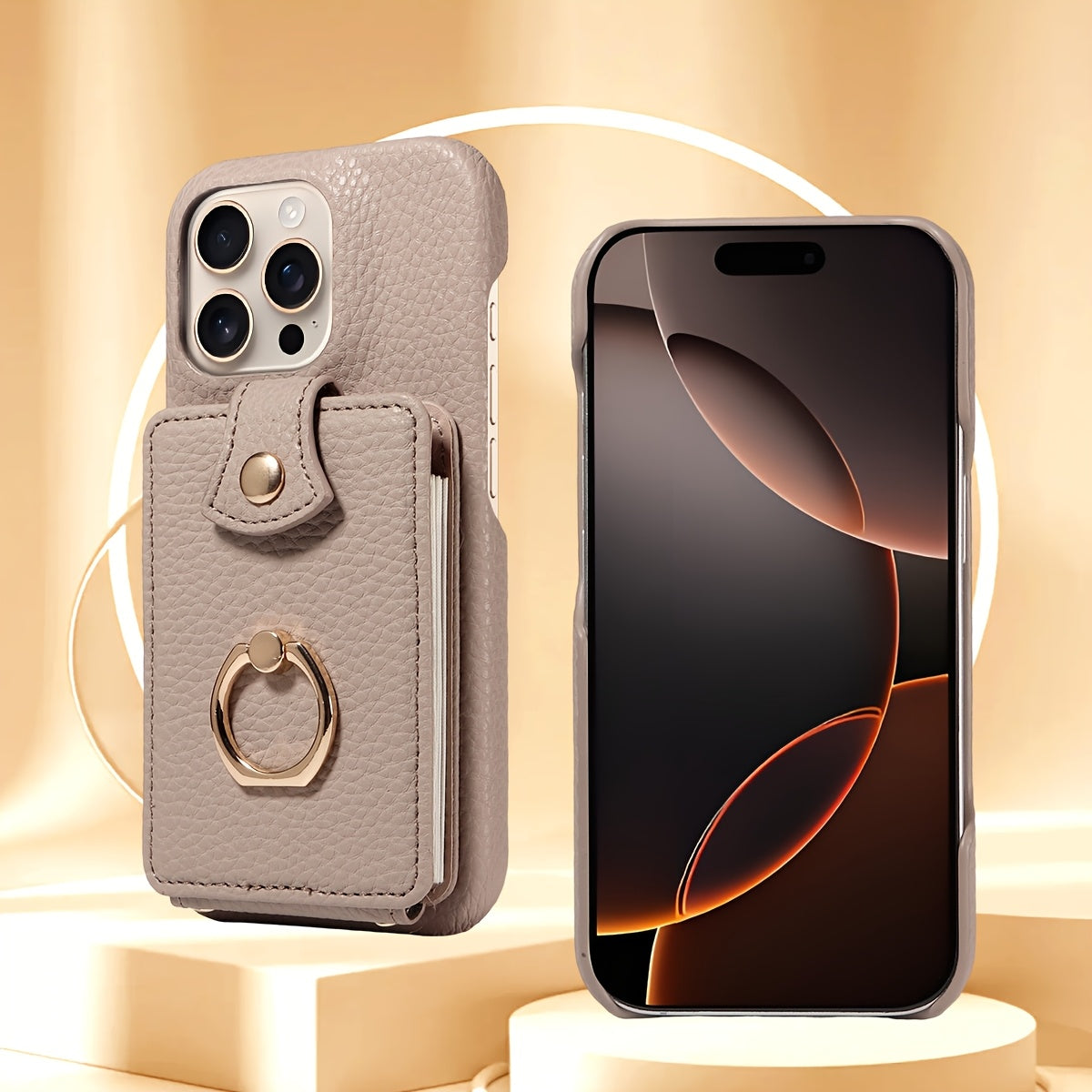 Ring Multi-Functional Faux Leather Accordion Flip for travel - product gallery image 10