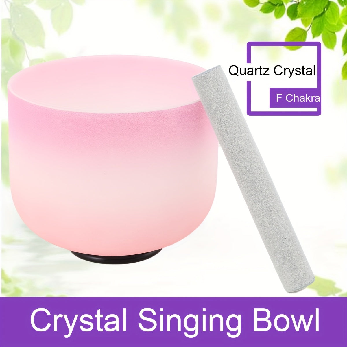 Ring Note Crystal Singing Bowl Inch 99.99% with Modern