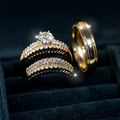 Ring of Gold Zirconia Rings Women Elegant for layering and statement styling