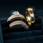 Ring of Gold Zirconia Rings Women Elegant for layering and statement styling