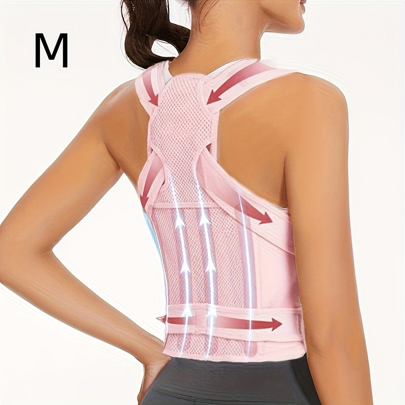 Ring Pink Back Waist Posture Support Brace for layering and statement styling - M option