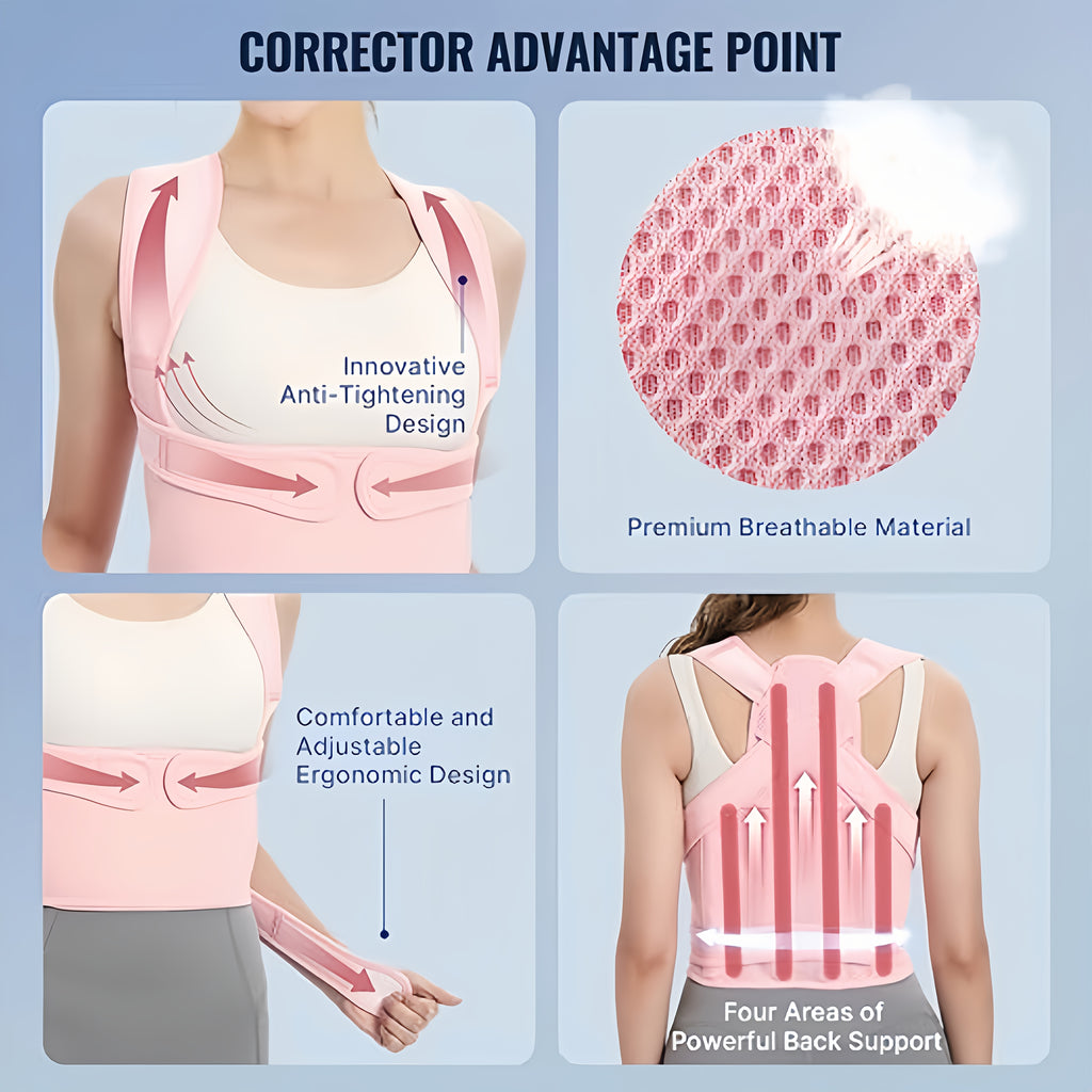 Ring Pink Back Waist Posture Support Brace for layering and statement styling