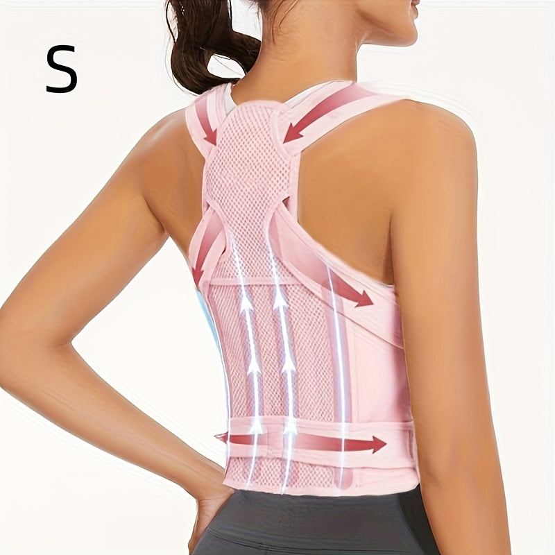 Ring Pink Back Waist Posture Support Brace for layering and statement styling - S option
