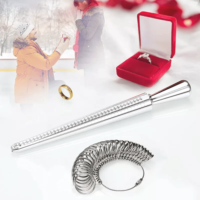 Ring Sizer Mandrel Gauge Finger Measuring Tool with Stainless Steel - product gallery image 3