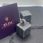 Ring Sterling Silver Gemstone Flower for layering and statement styling - product gallery image 5