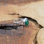 Ring Sterling Silver Teardrop Gemstone for layering and statement styling - product gallery image 4