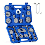 Robust Disc Brake Caliper Tool Kit with 24pcs Including Compressor, Wind Back