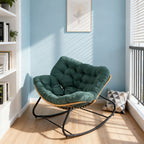 Rocking Chairs & Lounge Chair with Rattan Indoor Outdoor Reading Living Room - product gallery image 10