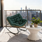 Rocking Chairs & Lounge Chair with Rattan Indoor Outdoor Reading Living Room - product gallery image 11