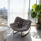 Rocking Chairs & Lounge Chair with Rattan Indoor Outdoor Reading Living Room - product gallery image 15