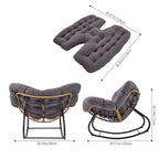 Rocking Chairs & Lounge Chair with Rattan Indoor Outdoor Reading Living Room - product gallery image 19
