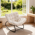 Rocking Chairs & Lounge Chair with Rattan Indoor Outdoor Reading Living Room - product gallery image 21