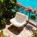 Rocking Chairs & Lounge Chair with Rattan Indoor Outdoor Reading Living Room - product gallery image 3