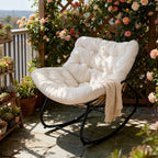 Rocking Chairs & Lounge Chair with Rattan Indoor Outdoor Reading Living Room - product gallery image 4