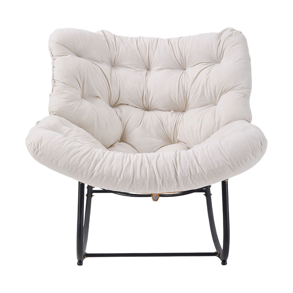 Rocking Chairs & Lounge Chair with Rattan Indoor Outdoor Reading Living Room - product gallery image 6