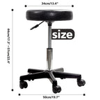 Salon Stool with Adjustable Height, Easy Assembly, Wheels, Leather - product gallery image 10