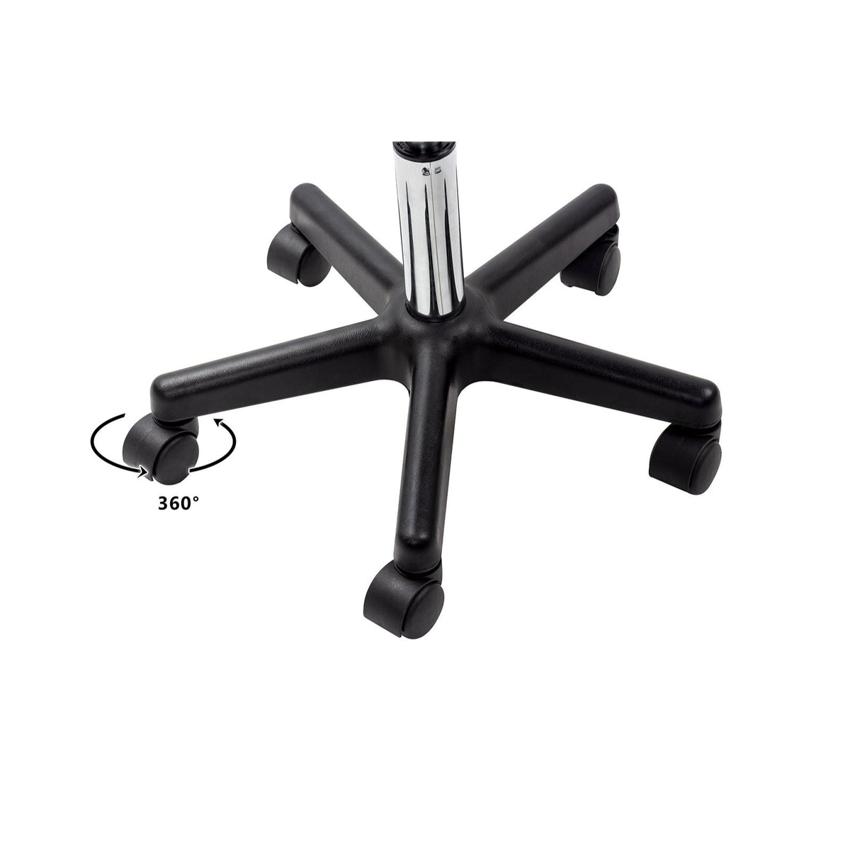 Salon Stool with Adjustable Height, Easy Assembly, Wheels, Leather - product gallery image 3
