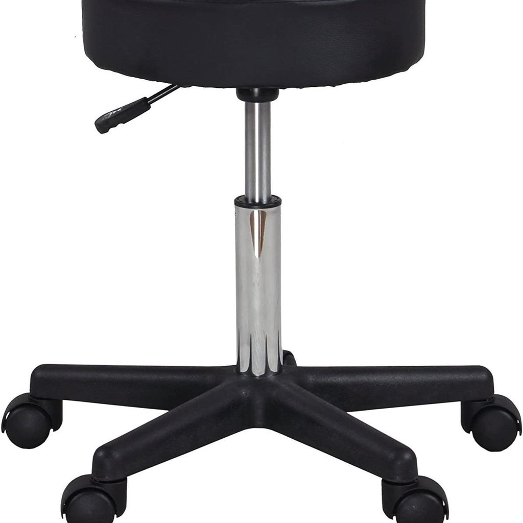 Salon Stool with Adjustable Height, Easy Assembly, Wheels, Leather - product gallery image 6