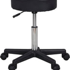 Salon Stool with Adjustable Height, Easy Assembly, Wheels, Leather - product gallery image 6
