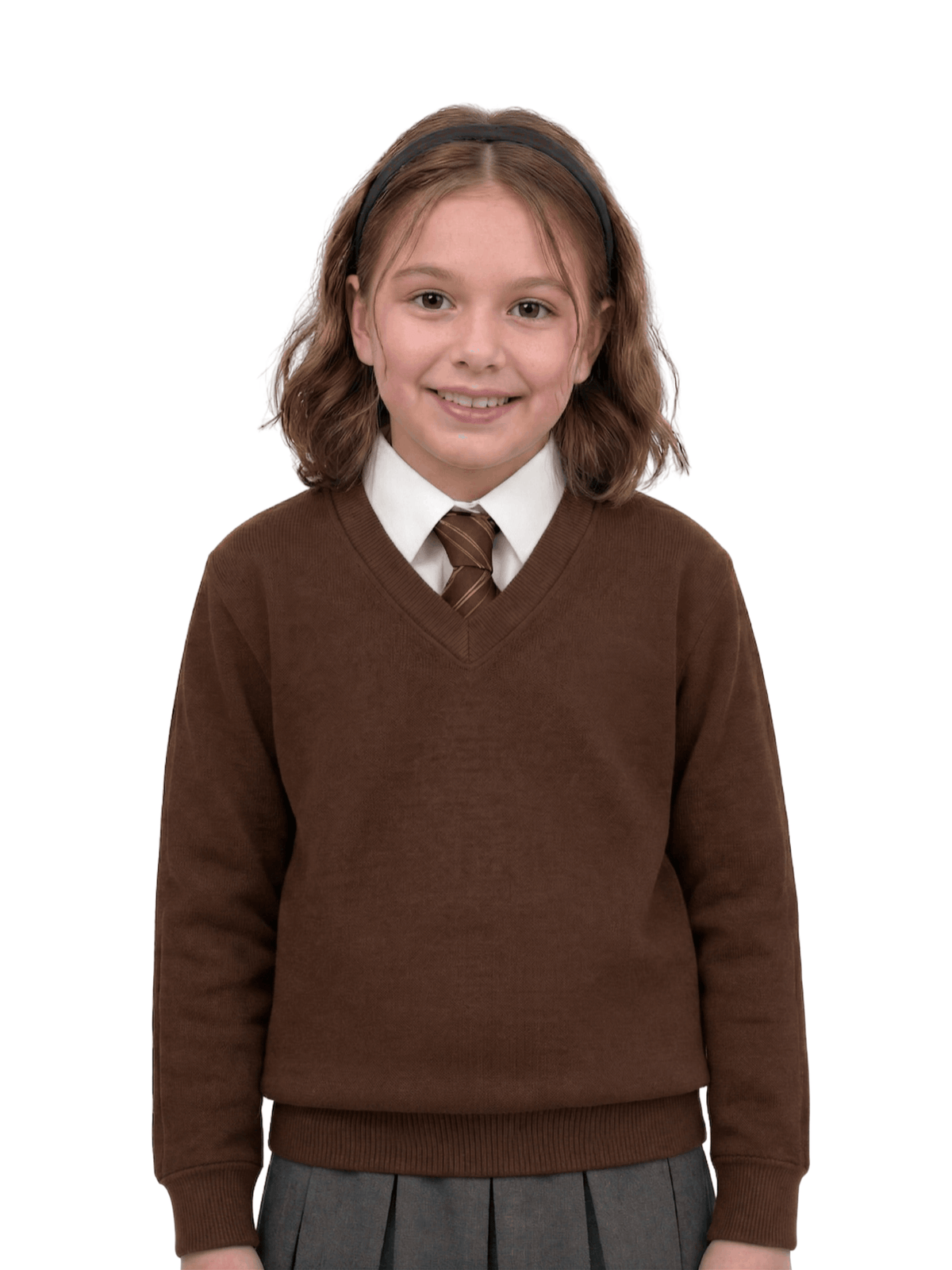School Jumper with Children's V-Neck for practical home use