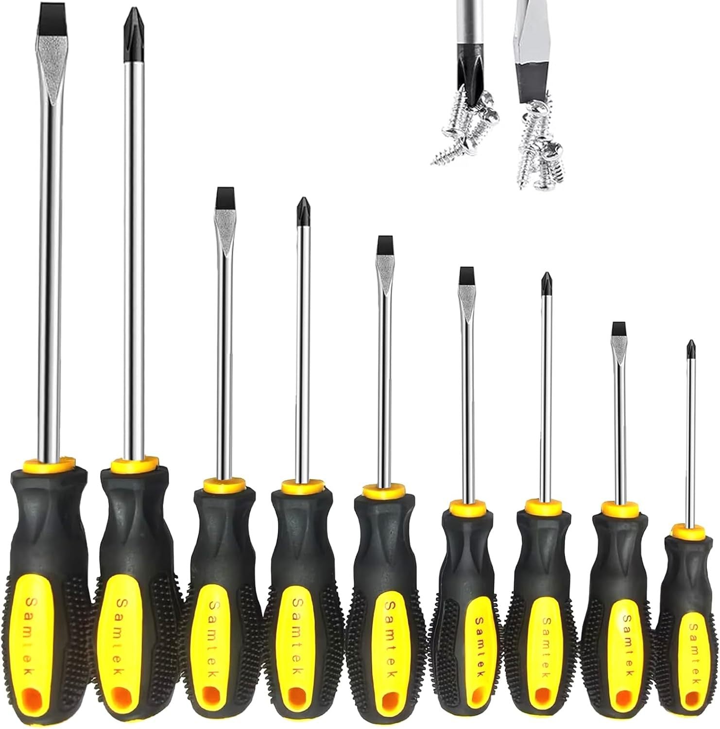 Screwdriver Set with Non-Slip, 9 Piece, 9PC SCREWDRIVER SET - product gallery image 9