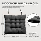 Seat Cushion with 4 Pack, 40*40*5cm, Pads 40x40cm Solid Comfort Chair Pads - product gallery image 2