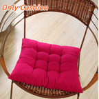 Seat Cushion with Waterproof, Cotton, 40*40*5cm, Outdoor of Rose Red Garden Chair - product gallery image 2
