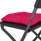 Seat Cushion with Waterproof, Cotton, 40*40*5cm, Outdoor of Rose Red Garden Chair - product gallery image 6
