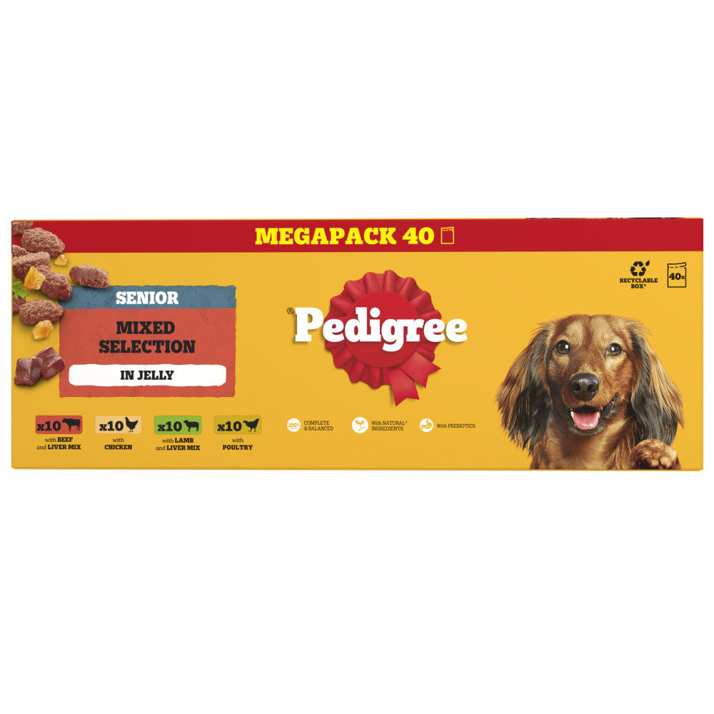 Senior Dog Food with 100g, Mixed Selection, Pedigree Wet Pouches Mixed Selection - product gallery image 14