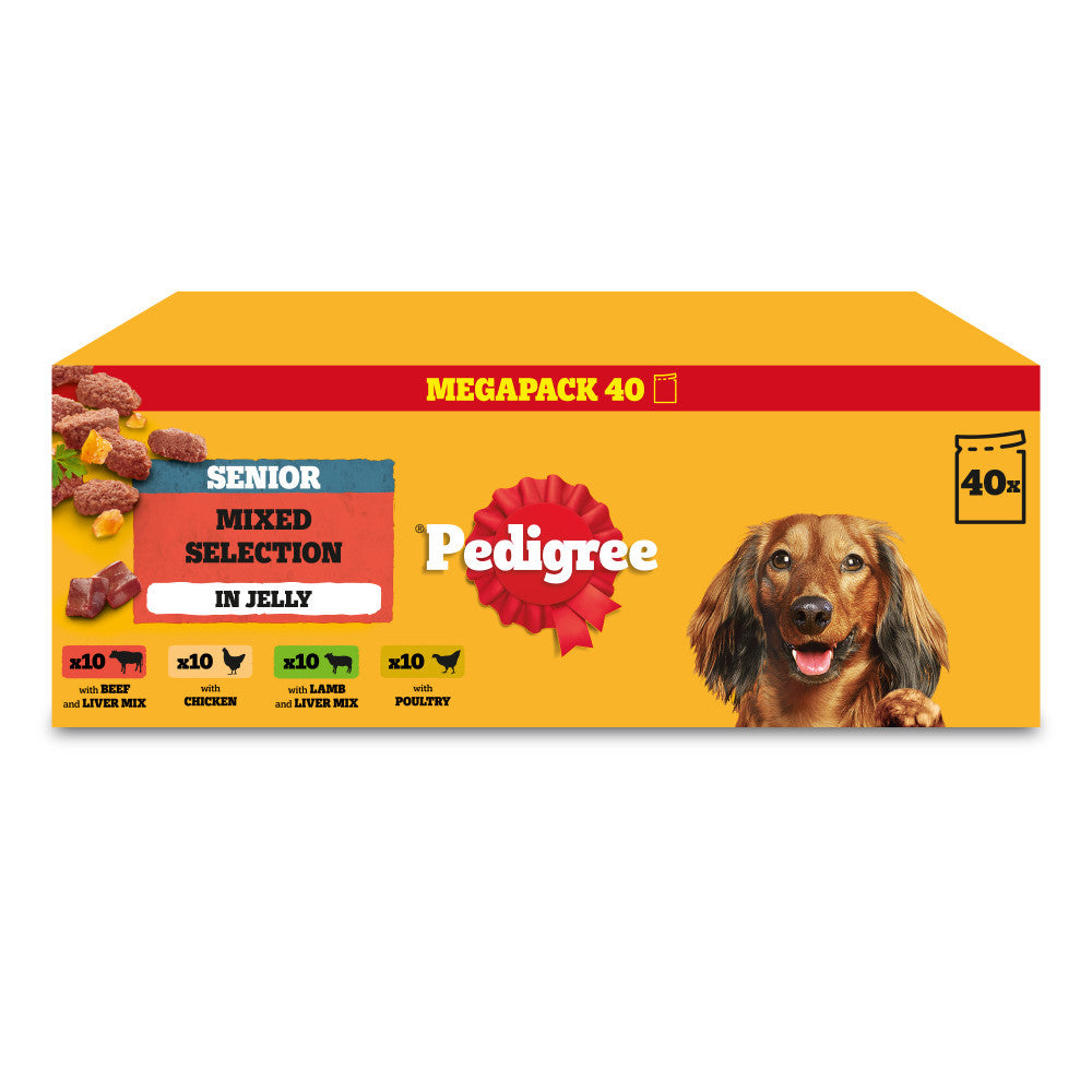 Senior Dog Food with 100g, Mixed Selection, Pedigree Wet Pouches Mixed Selection - product gallery image 2