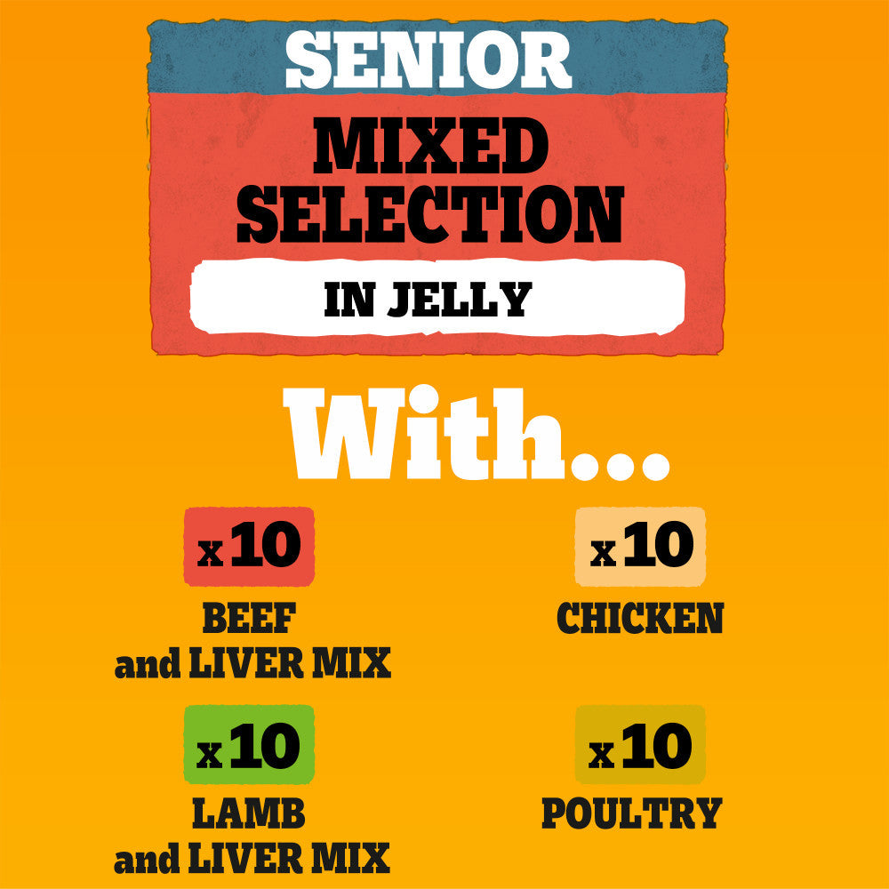 Senior Dog Food with 100g, Mixed Selection, Pedigree Wet Pouches Mixed Selection - product gallery image 20