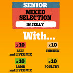 Senior Dog Food with 100g, Mixed Selection, Pedigree Wet Pouches Mixed Selection - product gallery image 20