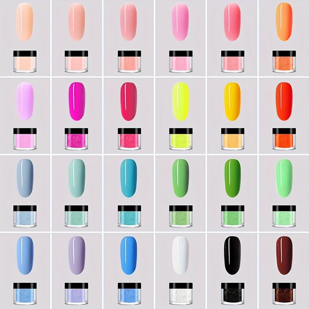 Set of Acrylic Powder with Powders, Featuring Shades nails, Valentine'S - product gallery image 2