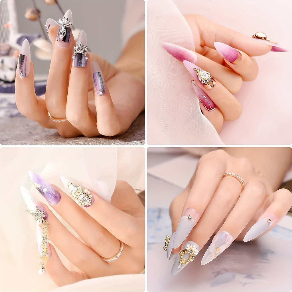 Set of Acrylic Powder with Powders, Featuring Shades nails, Valentine'S - product gallery image 5