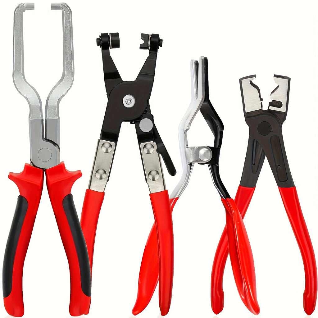 Set of Multifunctional Hose Clamp Plier with 4pcs for gardens and patios - RED option