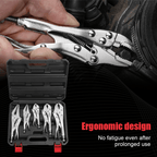 Set of Plier with Non-Slip, Lockable, Metal, 5pcs Locking Pliers Set - product gallery image 2