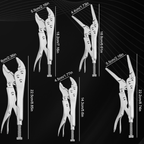 Set of Plier with Non-Slip, Lockable, Metal, 5pcs Locking Pliers Set - product gallery image 5
