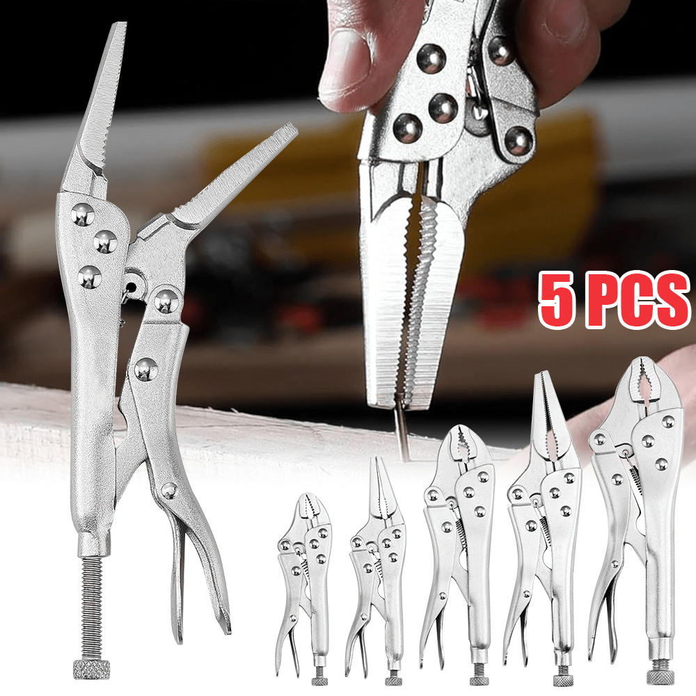 Set of Plier with Non-Slip, Lockable, Metal, 5pcs Locking Pliers Set - product gallery image 7