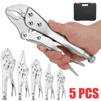 Set of Plier with Non-Slip, Lockable, Metal, 5pcs Locking Pliers Set - product gallery image 8