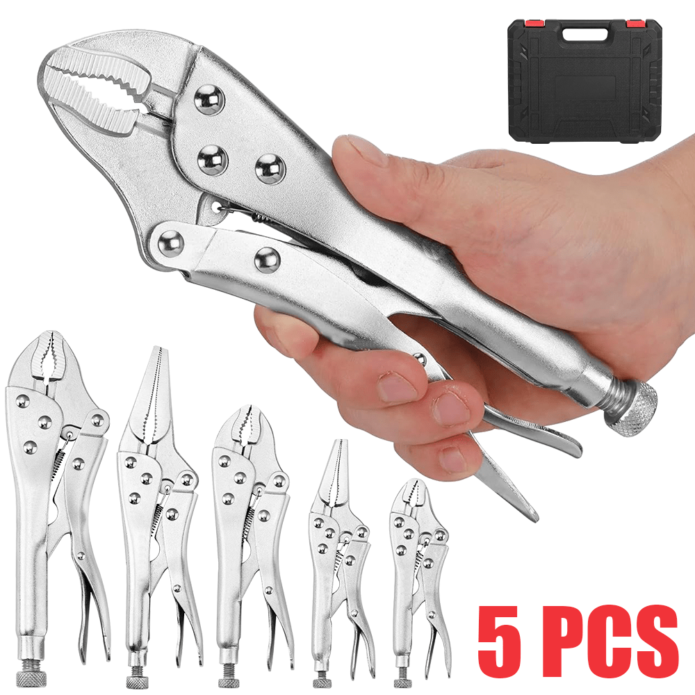 Set of Plier with Non-Slip, Lockable, Metal, 5pcs Locking Pliers Set - product gallery image 8