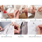 Sewing Kit with Cotton, 201-Piece Portable PU Case Complete - product gallery image 4