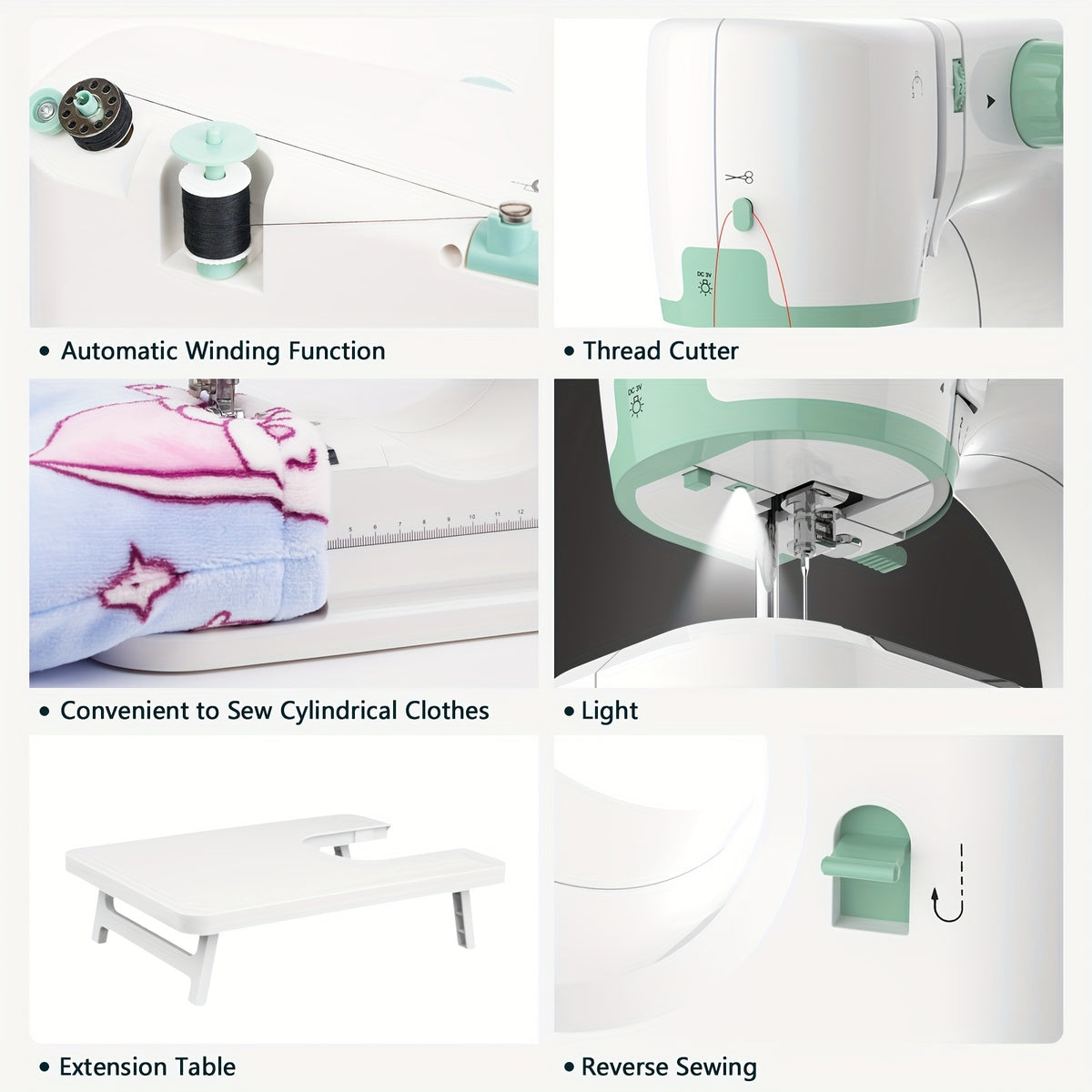 Sewing Machine with Cotton, 42PCS, Mini Beginners 42-Piece Kit Portable Extension - product gallery image 5