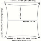 Shade Sail with Foldable, HDPE UV Protection Windproof Breathable Sun - product gallery image 2