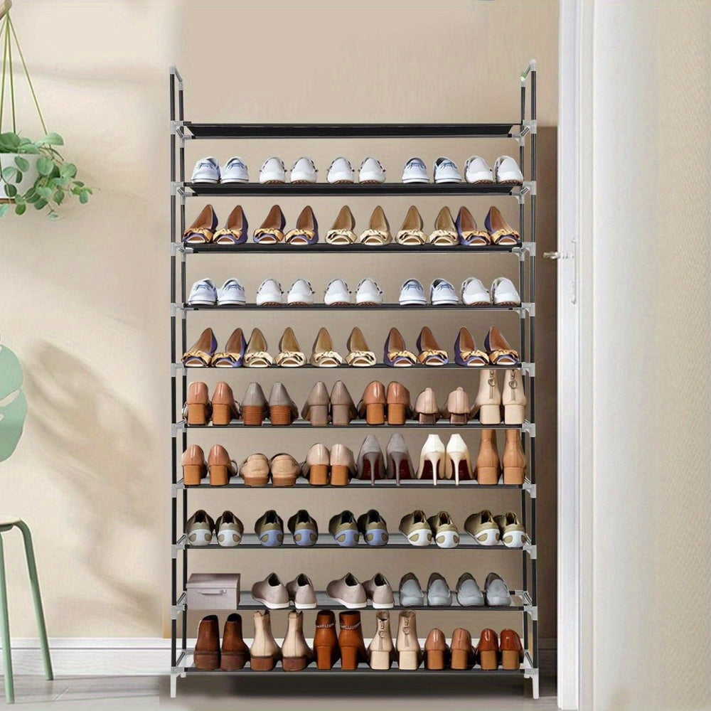 Shoe Rack with Adjustable Height, Non-Slip, Freestanding, Metal - product gallery image 3