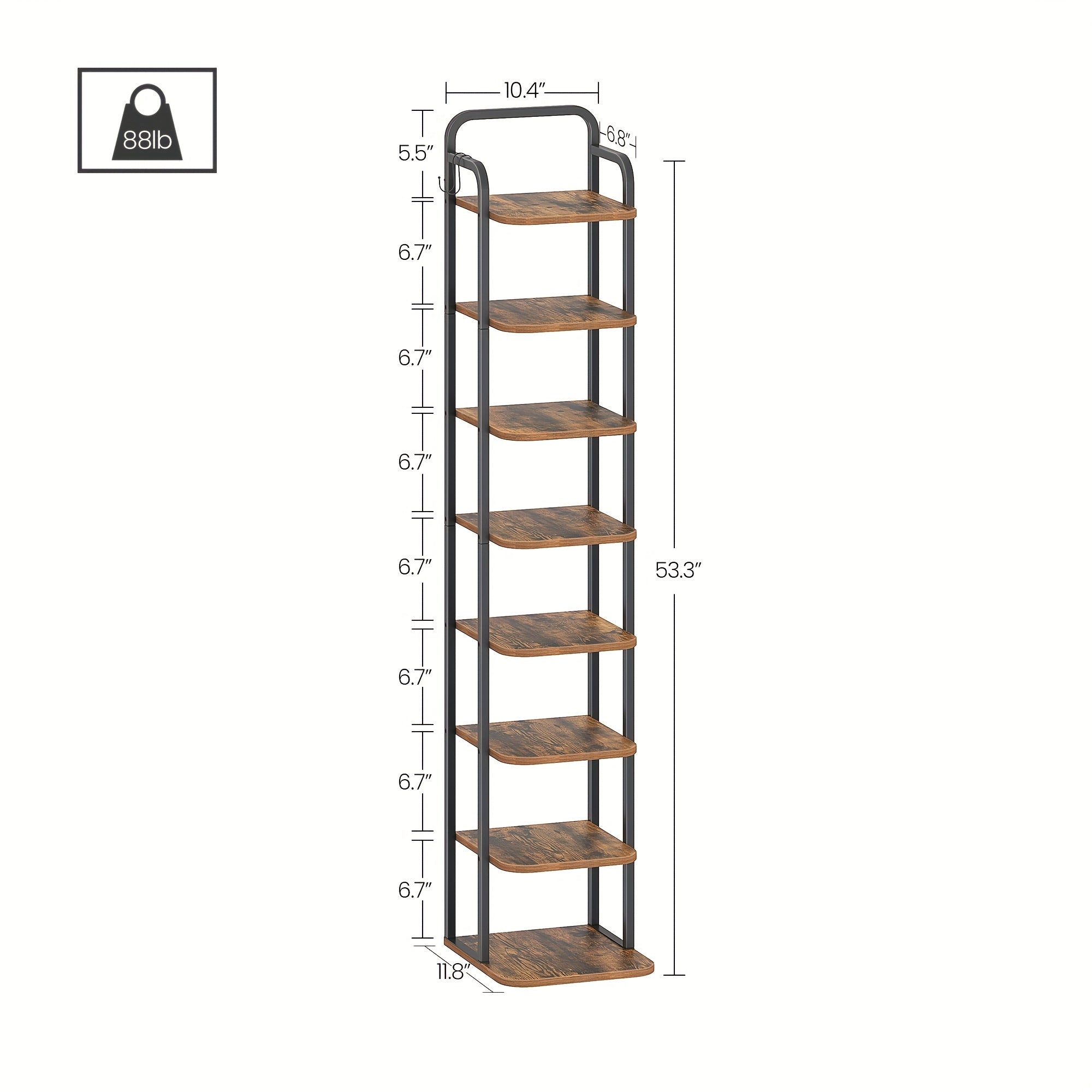 Shoe Rack with Freestanding, Adjustable Shelf for bedrooms